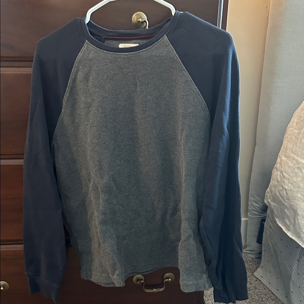 Brooks Brothers Gray and Navy Sweater
